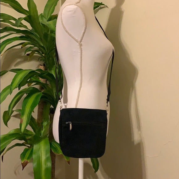 Suede crossbody travel bag - Picture 1 of 10